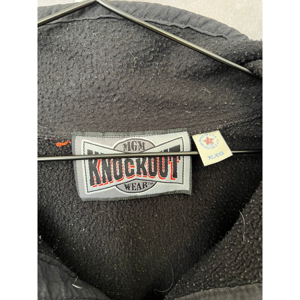 Knockout Tyson Holyfield Fleece Pullover 1996 Boxing Graphic Black - Picture 8 of 11